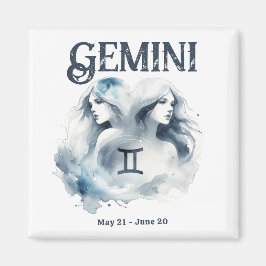 Gemini Twillingars Zodiac-tecken Anpassningsbar fö Magnet