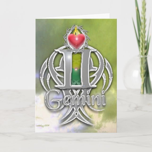 GEMINI valentines day eller födelsedagskort Helgkort (Framsida)