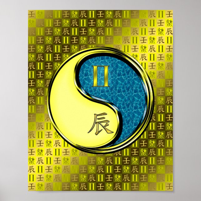 Gemini & Vatten Dragon Poster (Framsidan)