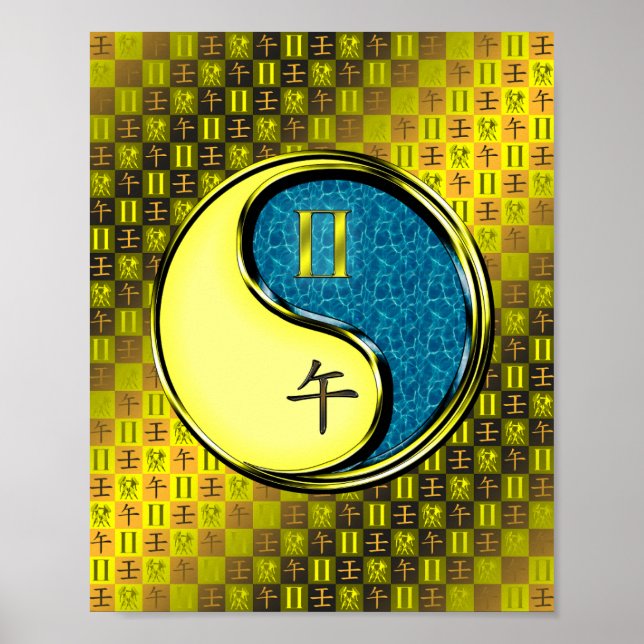 Gemini & Vatten Horse Poster (Framsidan)