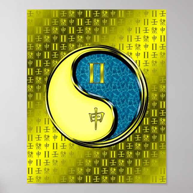Gemini & Vatten Monkey Poster (Framsidan)