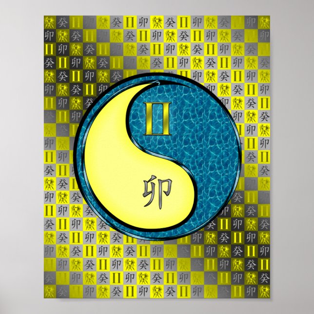 Gemini & Vatten Rabbit Poster (Framsidan)