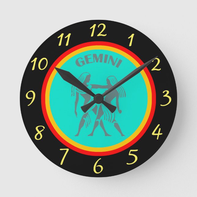 Gemini Wall Clock Rund Klocka (Framsida)