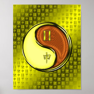 Gemini & Wood Monkey Poster