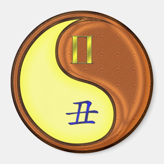Gemini & Wood Ox Magnet (Framsidan)