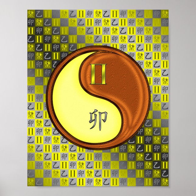 Gemini & Wood Rabbit Poster (Framsidan)