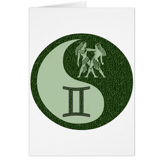 Gemini Yin Yang Hälsningskort (Framsidan)