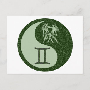 Gemini Yin Yang Vykort