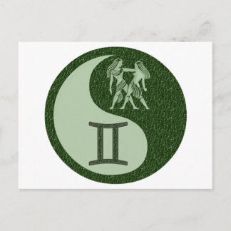 Gemini Yin Yang Vykort