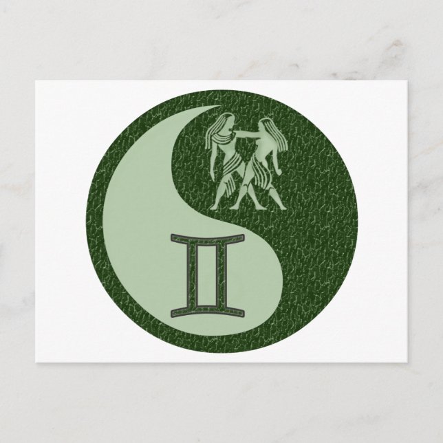 Gemini Yin Yang Vykort (Framsida)