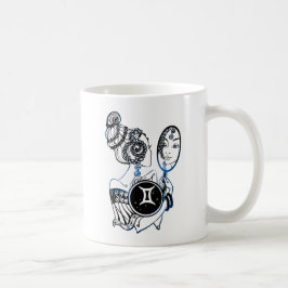 Gemini Zodiac Art Deco Dam Kaffemugg