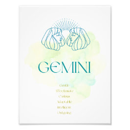 Gemini Zodiac Art Print Fototryck