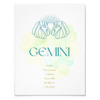 Gemini Zodiac Art Print Fototryck