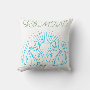 Gemini Zodiac:Artistic Astrology Gift för Luft-tec Kudde