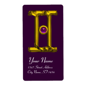 GEMINI ZODIAC BIRTHDAY JEWEL Lila Alexandrite Fraktsedel