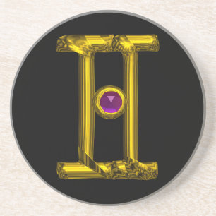 GEMINI ZODIAC BIRTHDAY JEWEL Lila Alexandrite Underlägg