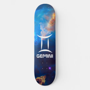 Gemini Zodiac Blue Mini Skateboard Bräda 18,5 Cm