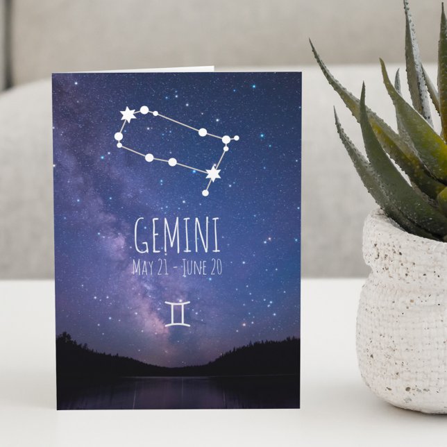 Gemini Zodiac Constellation | Astrologikort Kort (Skapare uppladdad)