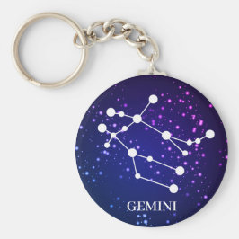 Gemini Zodiac Constellation Design Nyckelring