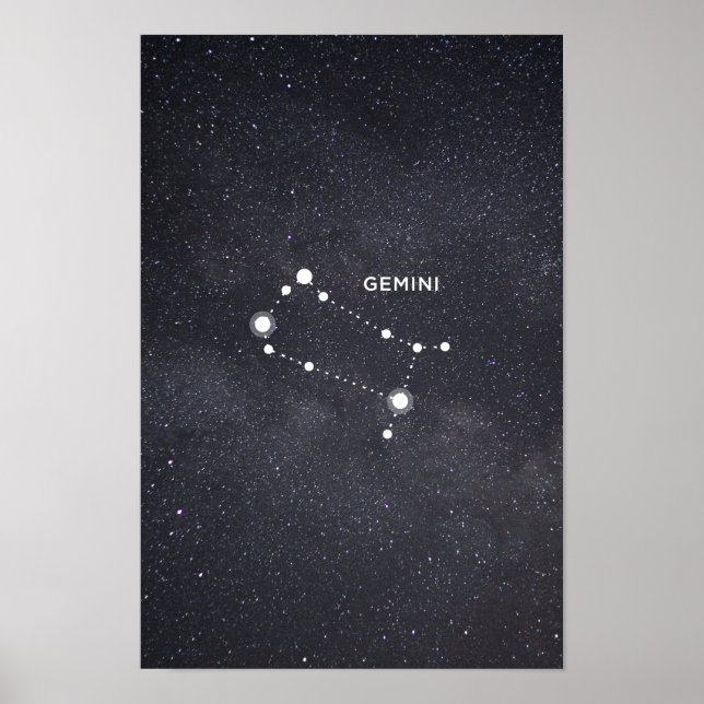 Gemini Zodiac Constellation Poster (Framsidan)