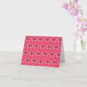 Gemini Zodiac Coquette Heart Birthday Cake Kort