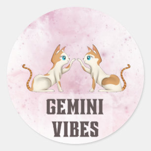 Gemini Zodiac Decal för Astrology Älskare Runt Klistermärke