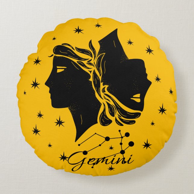 Gemini Zodiac Dekorativ kudde (Framsidan)