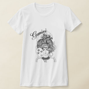 Gemini Zodiac Design T Shirt