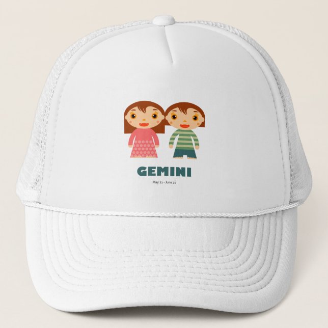 Gemini Zodiac för barn Truckerkeps (Framsida)