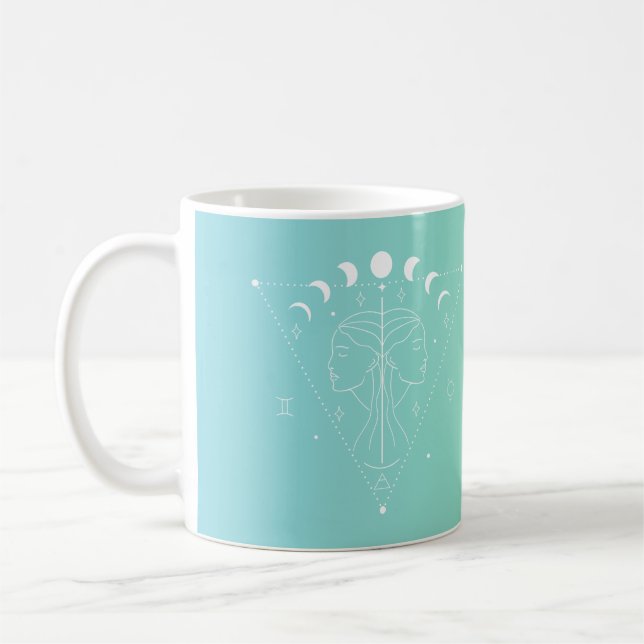 Gemini zodiac horoscope stjärntecken gradient kaffemugg (Vänster)