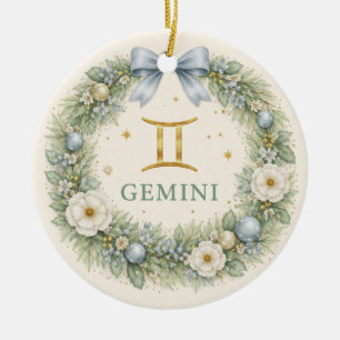 Gemini Zodiac Juldekoration – Vinterblommor W