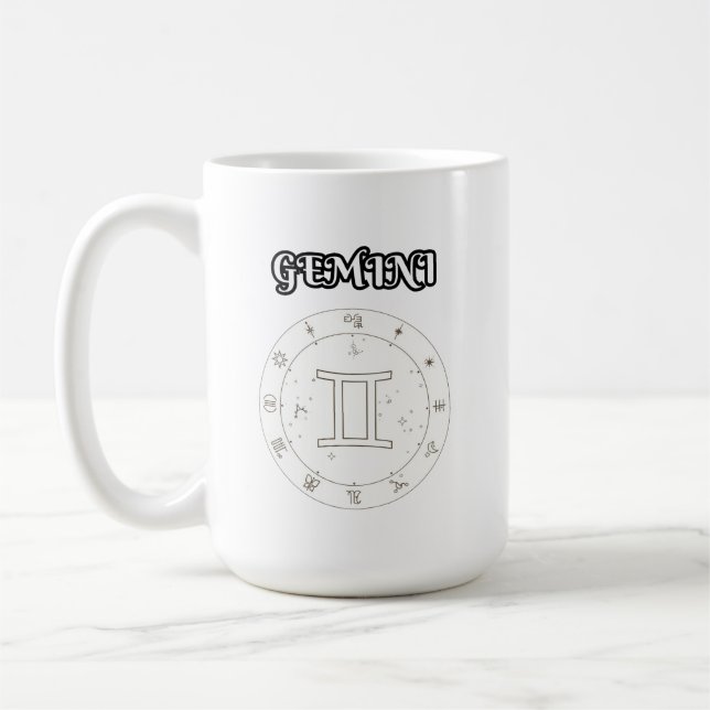 gemini zodiac kaffemugg (Vänster)