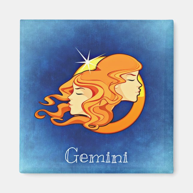 gemini zodiac magnet (Framsidan)