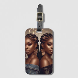 Gemini Zodiac Musician Trumpet Bagagebricka