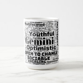 Gemini Zodiac Ord Cloud Inspiration Mugg