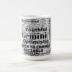 Gemini Zodiac Ord Cloud Inspiration Mugg