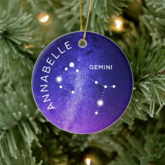 Gemini Zodiac Ornament Personlig Zodiac Gift