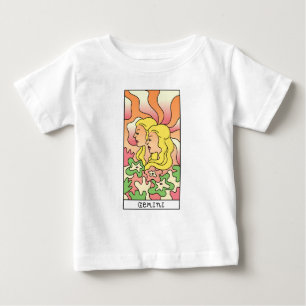 Gemini Zodiac Sign Abstrakt Art Vintage T Shirt