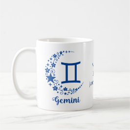 Gemini Zodiac Sign Astrology Birthday Blue White Kaffemugg