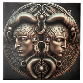 Gemini Zodiac Sign Gemini Horoscope Ceramic Tile Kakelplatta
