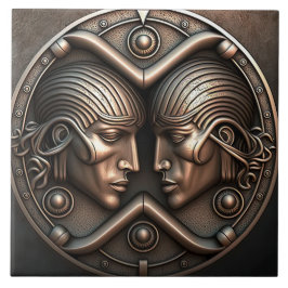 Gemini Zodiac Sign Gemini Horoscope Ceramic Tile Kakelplatta