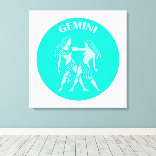 Gemini, Zodiac Sign, Horoscope, Astrology Canvastryck (Insitu (trägolv))
