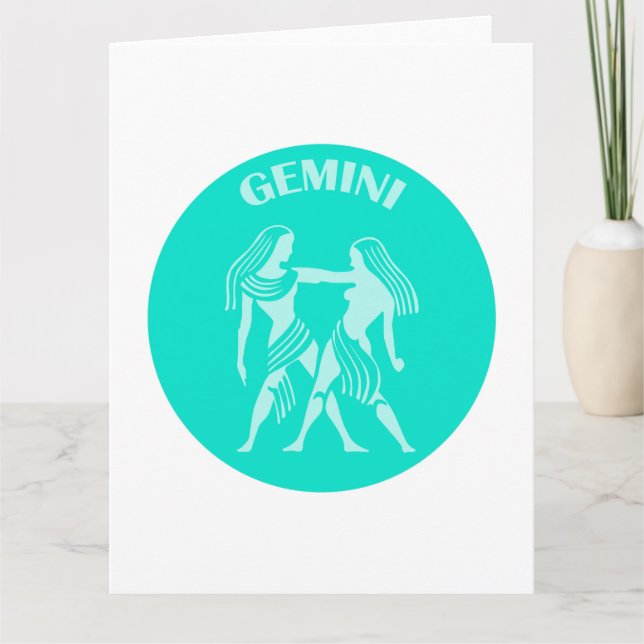 Gemini, Zodiac Sign, Horoscope, Astrology Kort (Framsida)