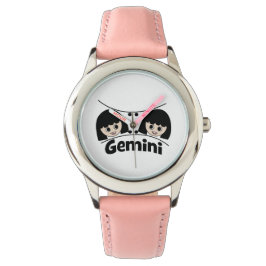 Gemini Zodiac Sign Twillingars Girls Kids Armbandsur