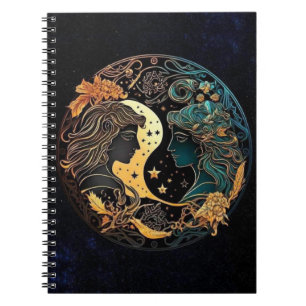 Gemini Zodiac Spiral Notebook Anteckningsbok