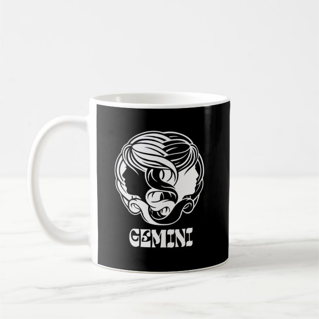 Gemini Zodiac Symbol Astrology Kaffemugg (Vänster)