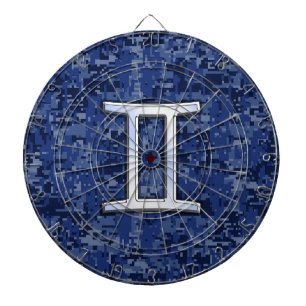 Gemini Zodiac Symbol Blue Digital Camouflage Piltavla