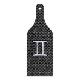 Gemini Zodiac Symbol Charcol Carbon Fiber Skriv ut