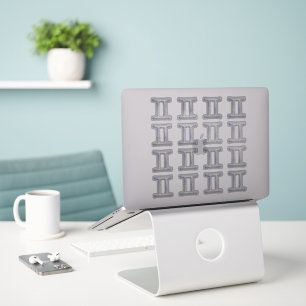 Gemini Zodiac-symbol på marinblå digitalkamera Klistermärken