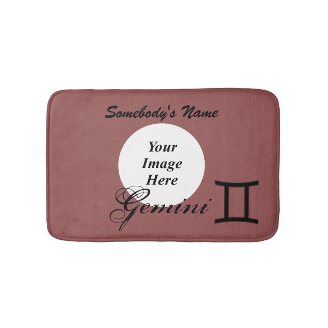 Gemini Zodiac Symbol Standard av Kenneth Yoncich Badrumsmatta (Framsidan)